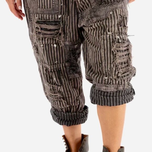 Magnolia Pearl Yarn Dyed Patchwork Striped Miners - Picture 2 of 16